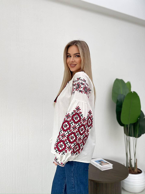 Жіноча вишиванка з рукавами фонариками (Туреччина) Одеса - фото 9
