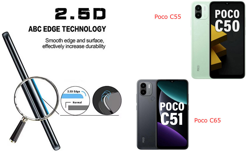 Захисне скло ArmorGlass для Poco C55, Poco C65 – стійке до подряпин та ударів Київ - фото 2