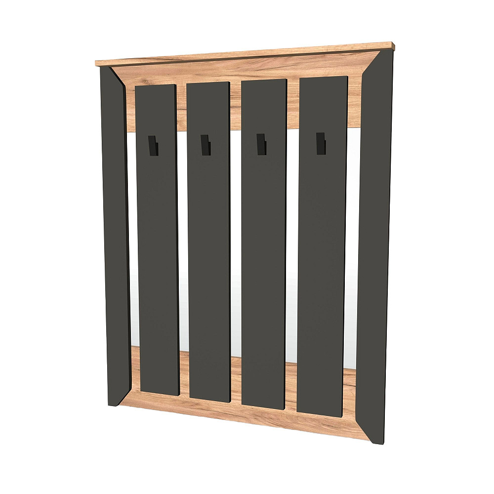 Вешалка настенная Эверест Нордик-900 90х6х110 см Графит + Дуб крафт золотой (DTM-5518) Львов - изображение 4