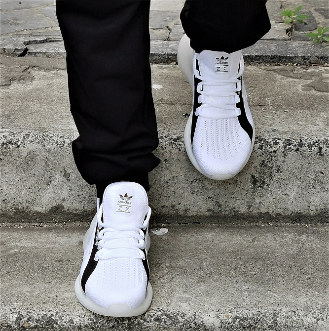 Кросівки Adidas ZX Білі Чоловічі Адідас Ізі Boost (розміри: 41,42,43,44,45) Дніпро - фото 8