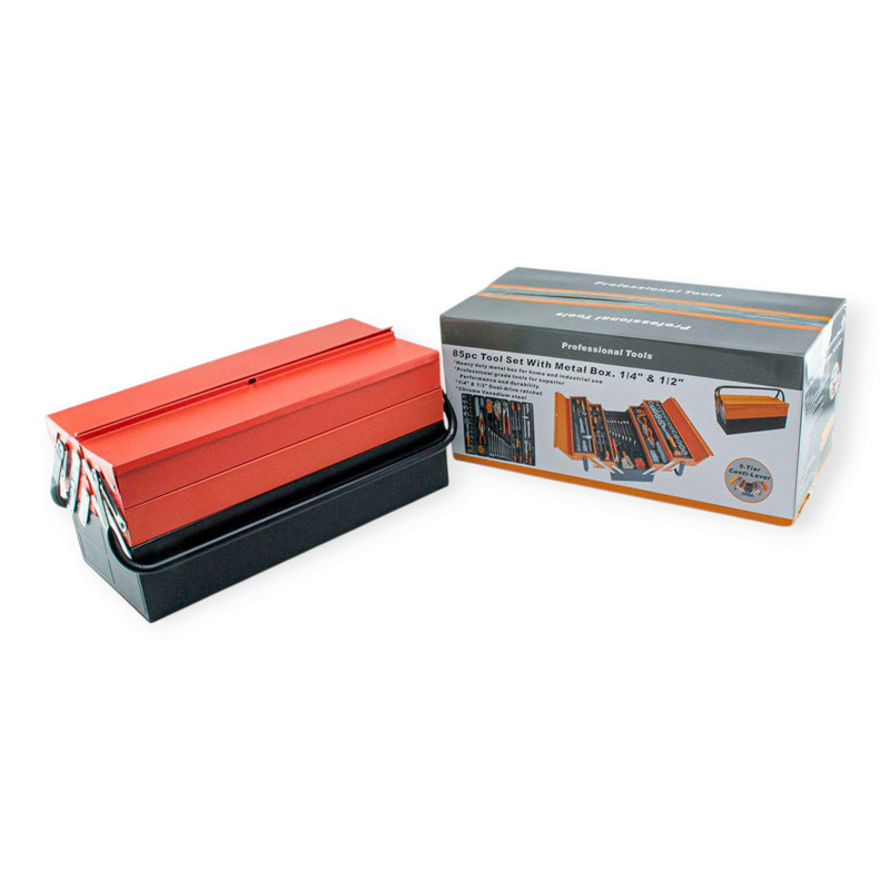 Набір інструменту 1/2", 1/4" 85 шт з бітами, 72 зуби (метал. кейс) Strona Мукачево - фото 4