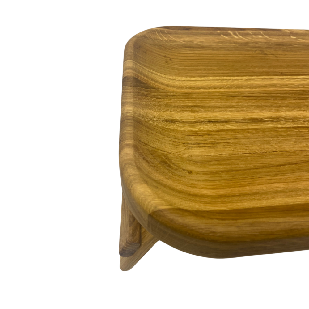 Стол поднос дубовый для завтрака в кровать универсальный для сервировки, деревянный, прямоугольный 50х30 см Каменец-Подольский - изображение 4