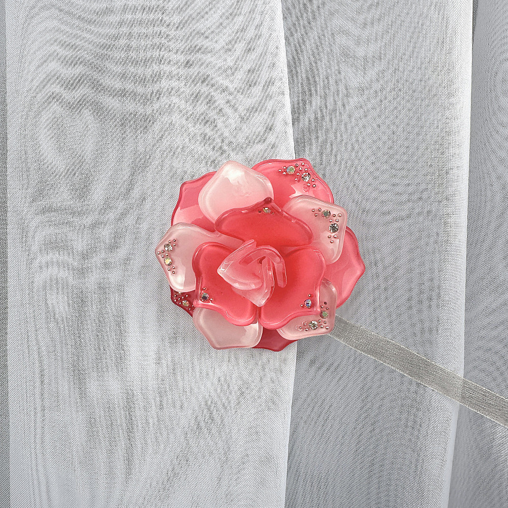 Магниты для штор и гардин Камелия набор 2 шт Розовый (81-311) Киев - изображение 2