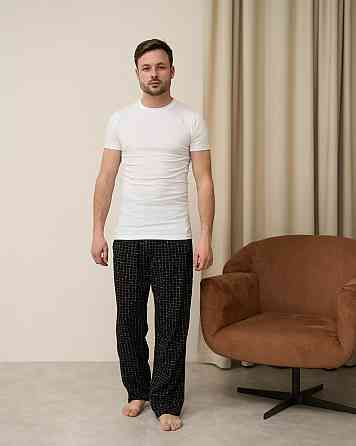 Мужские пижамные штаны - темно-синие в клетку Tom John 2002Ш Киев