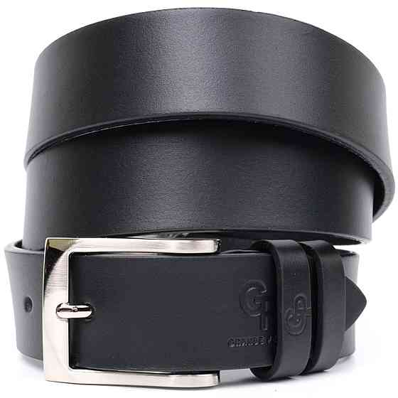 Брючный ремень для мужчин из натуральной кожи GRANDE PELLE 11674 Черный Киев