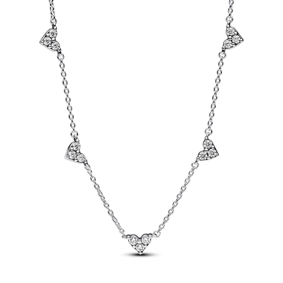 Срібне намисто Pandora 5 сяючих сердець 393160C01 Київ - фото 1