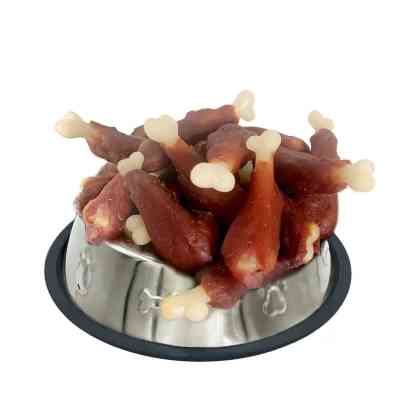 Ласощі для собак Lucky Star М'яка качина гомілка з кальцієвою кісткою в тубі ≈7 см 250 г (4820112458614) Вінниця