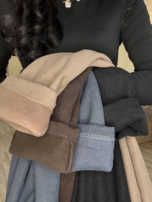 Жіночі утеплені штани мом з вельвету на щільному флісі Одеса - фото 6