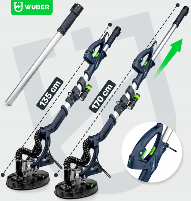 Шлифмашина для стен жираф Wuber 1600Вт 225мм (Польша) Киев - изображение 8