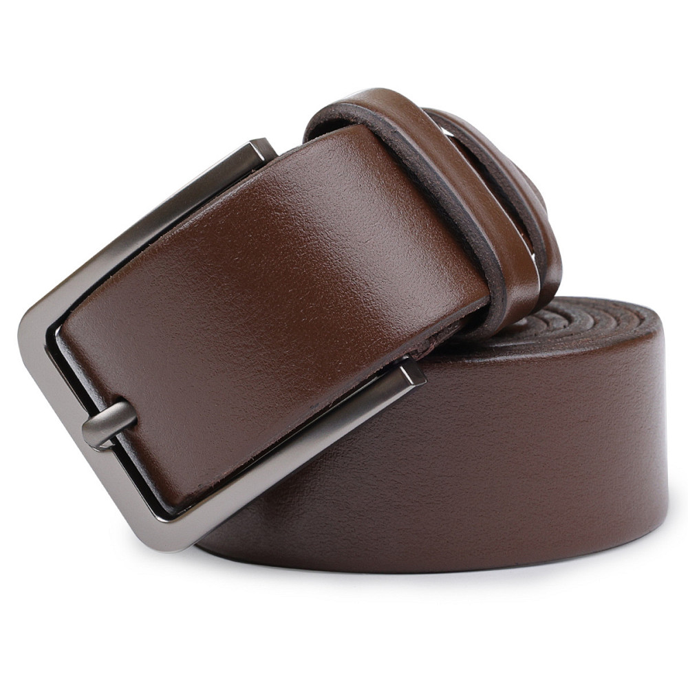 Стильний шкіряний чоловічий ремінь батал Vintage 20713 Коричневий Київ - фото 7