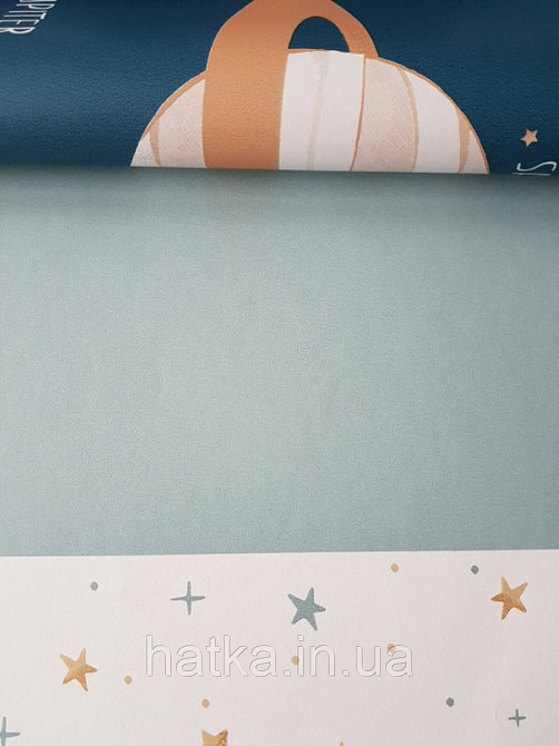 Шпалери флізелінові дитячі Caselio Our Planet гладкі однотонні без структури сіро-блакитні Київ - фото 1