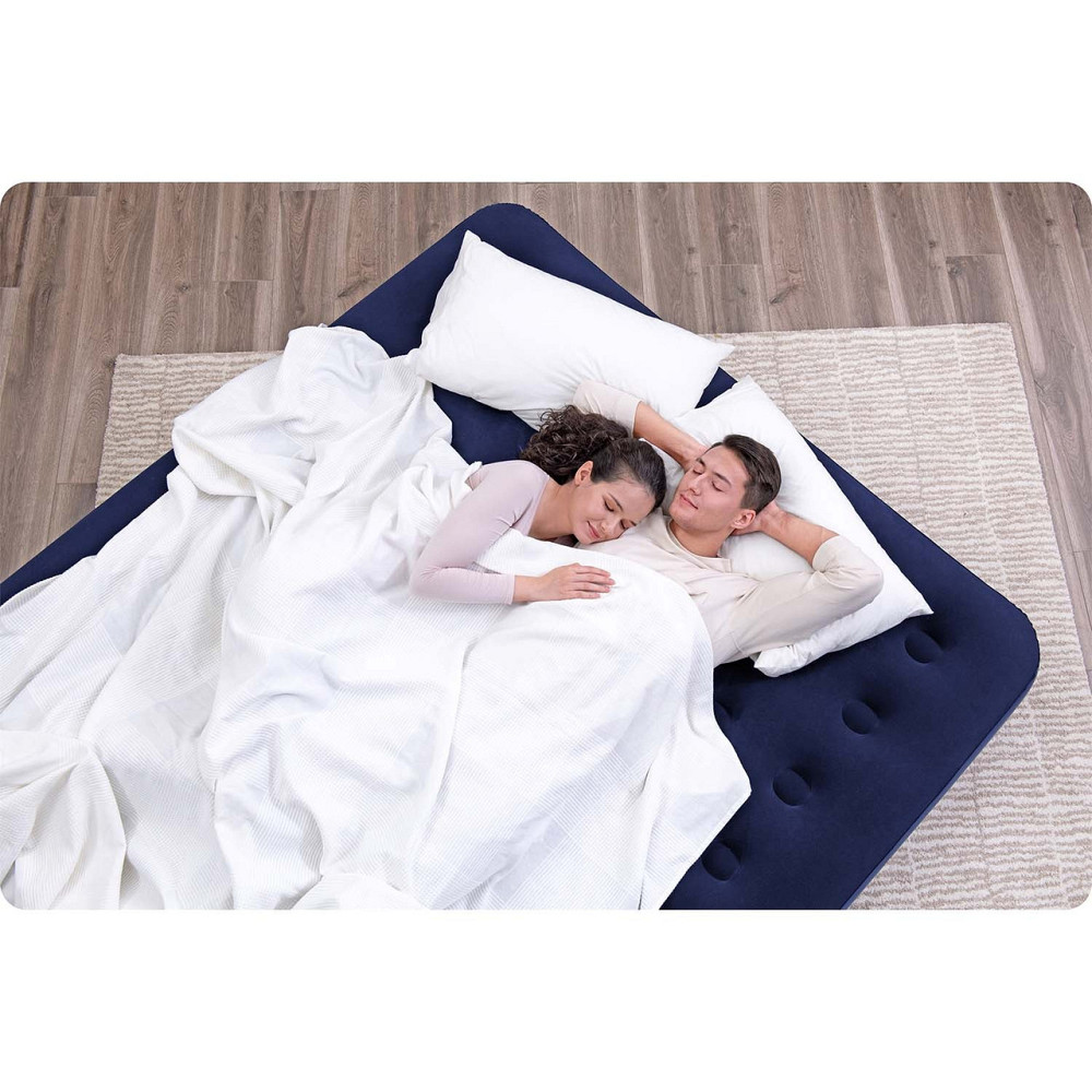 Матрац надувний Bestway 67004 з насосом 203 x 183 см, синій Київ - фото 6