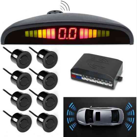 Парктронік (паркувальний радар) Assistant Parking Sensor, 8 чорних датчиків QA-22 Львів