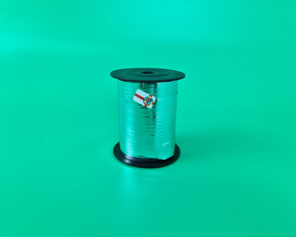 Стрічка для повітряних куль і подарунків срібна 140 метрів (1 пачка) Харків - фото 1