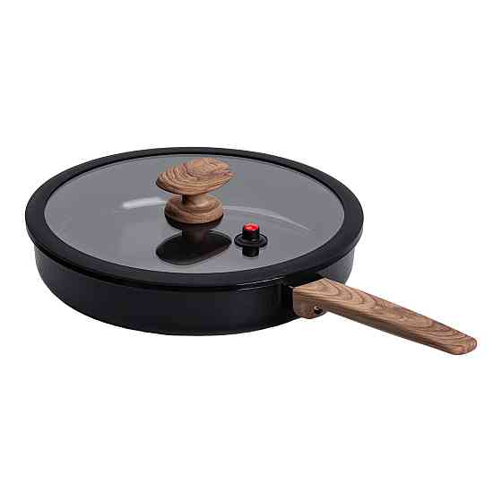 Чорна алюмінієва сковорода з керамічним покриттям 28 см Київ