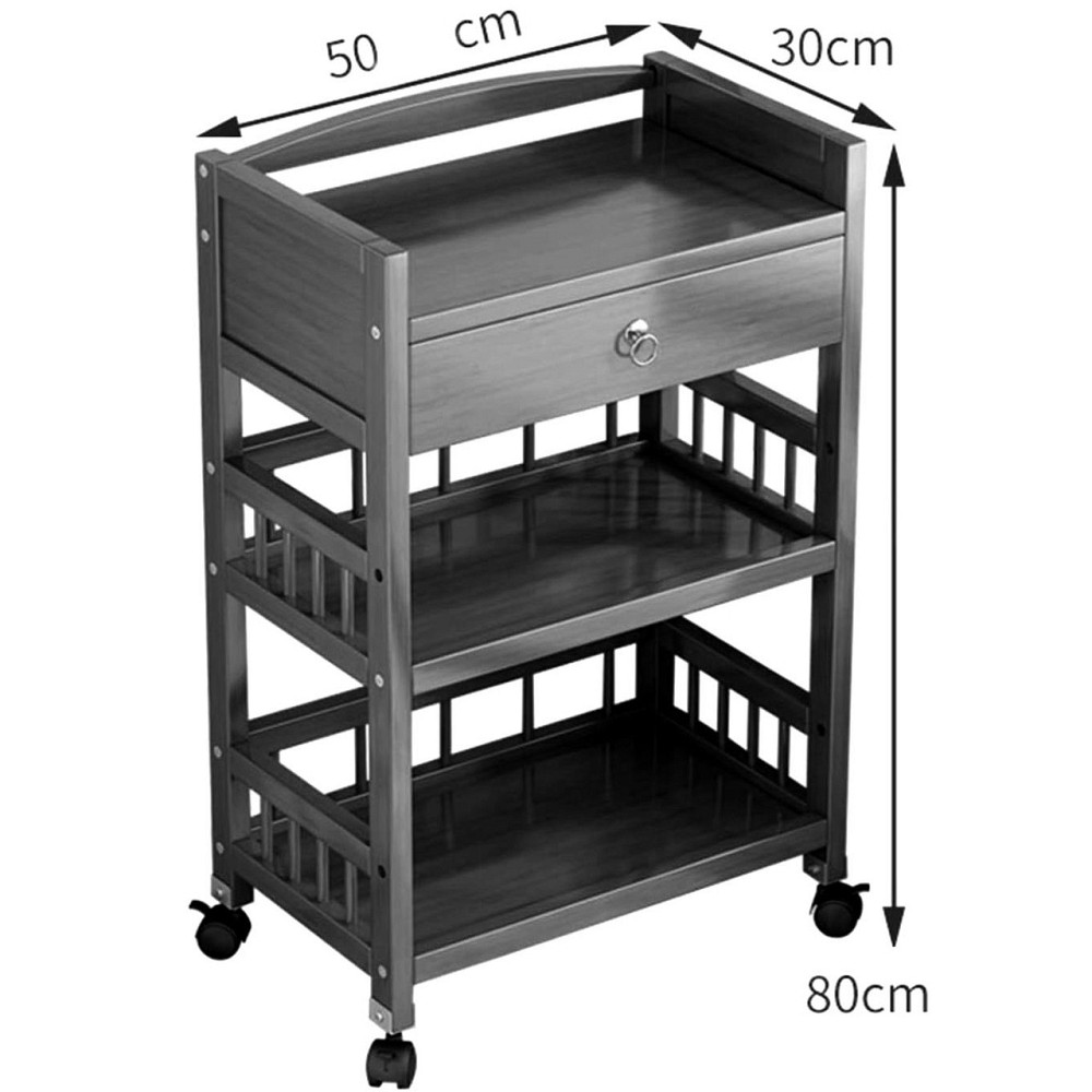 Етажерка для ванної на коліщатах "Саперлі" сієна Миколаїв - фото 2