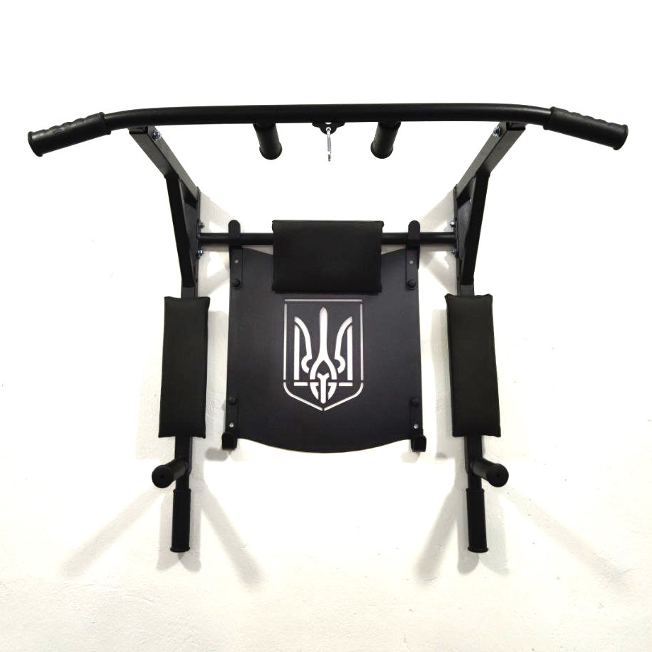 Турник с Резиновыми ручками, турник 4 в 1 с гербом Украины настенный с брусьями Харьков - изображение 1