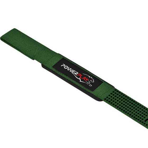 Лямки для тяги PowerPlay 7064 Lifting Gym Straps Зелені Кам'янське