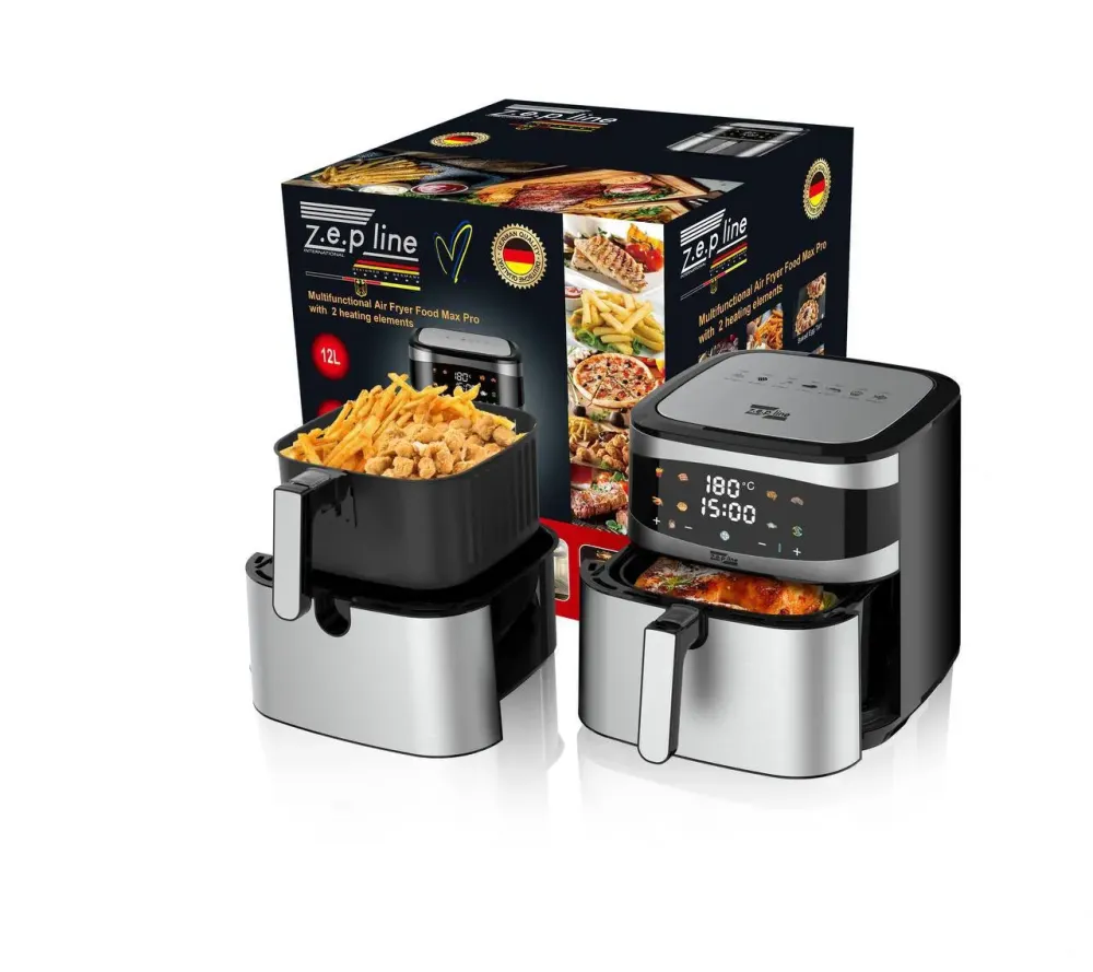 Фритюрница 12 л с двумя тенами 4200Вт Zepline ZP-216 с съемной корзинкой Коломия - фото 1