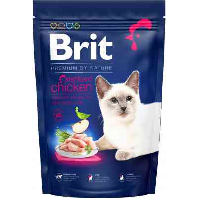 Сухий корм для кішок Brit Premium by Nature Cat Sterilised 1.5 кг (8595602553150) Вінниця