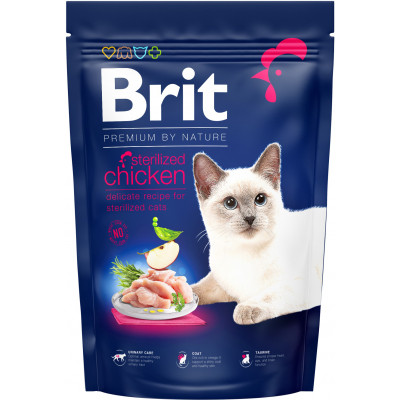 Сухой корм для кошек Brit Premium by Nature Cat Sterilised 1.5 кг (8595602553150) Винница - изображение 1