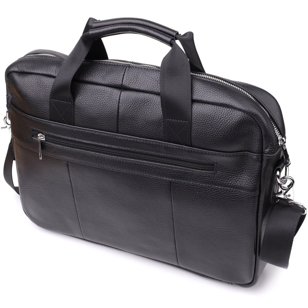 Діловий портфель для чоловіків із натуральної шкіри Vintage 23039 Чорний Київ - фото 5
