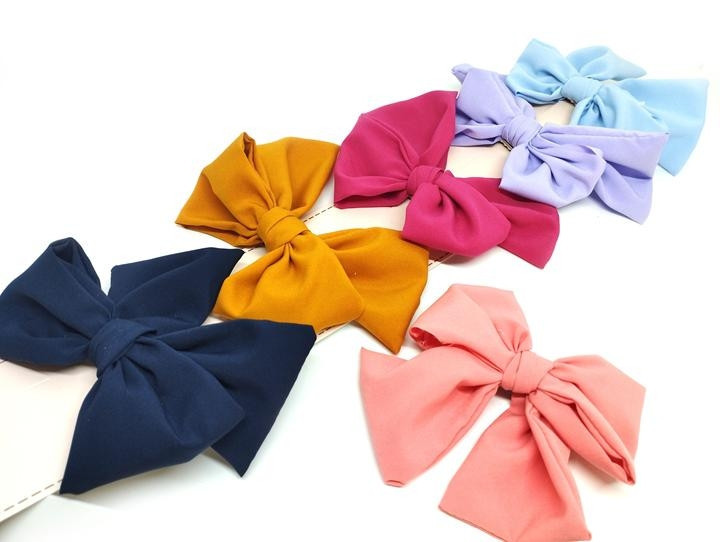 Шпильки бантики кольорові для волосся 6 шт Київ - фото 1