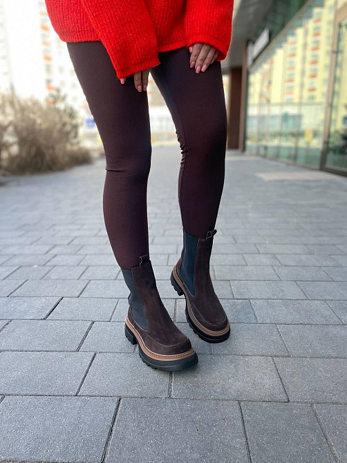 Molly Черевики жіночі MOLLY коричневі замша натуральна высота 17 см размер 37-40 (5718) Коломыя - изображение 6