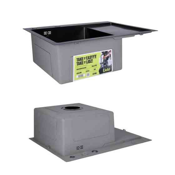 Комплект Lidz Handmade H6350BR Мойка для кухни интегрированная крыло справа BlackPVD в комплекте с дозатором + Киев