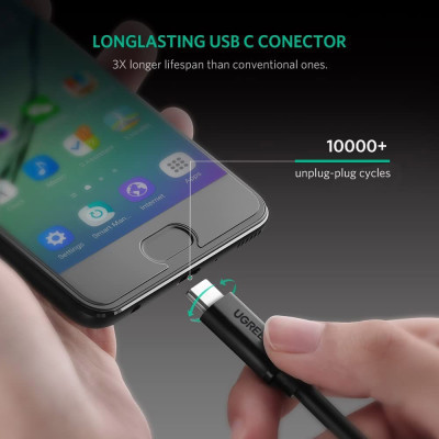 Дата кабель USB-C to USB-C 1.0m USB 3.1Gen2 100W US353 Black Ugreen (10387) Вінниця - фото 3