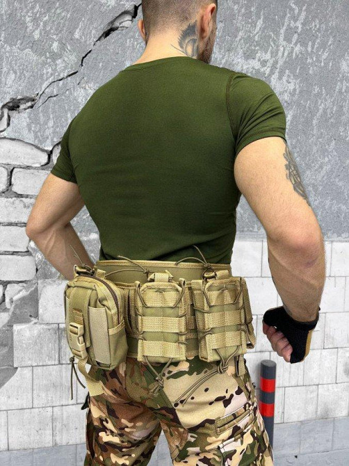 Розвантажувальний пояс із Підсумками в комплекті / РПС із системою Molle Attack койотВТ7500 Одеса - фото 3