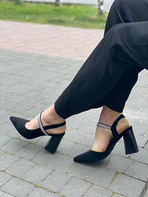 Meideli Жіночі босоніжки чорні із закритим носком літні з еко-замші MEIDELI -1 р. 36-40 Коломыя - изображение 8