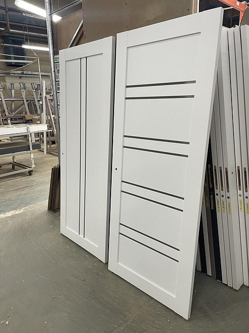 Двері екокошпон, Полотно, серія TETRA, Модель Т-01 (сатин) Колір: Альпійський білий (НОВИНКА) Київ - фото 4