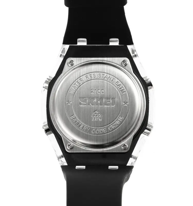 Годинники чоловічі спортивні Skmei 2100 (Чорні з чорним циферблатом) Київ - фото 8