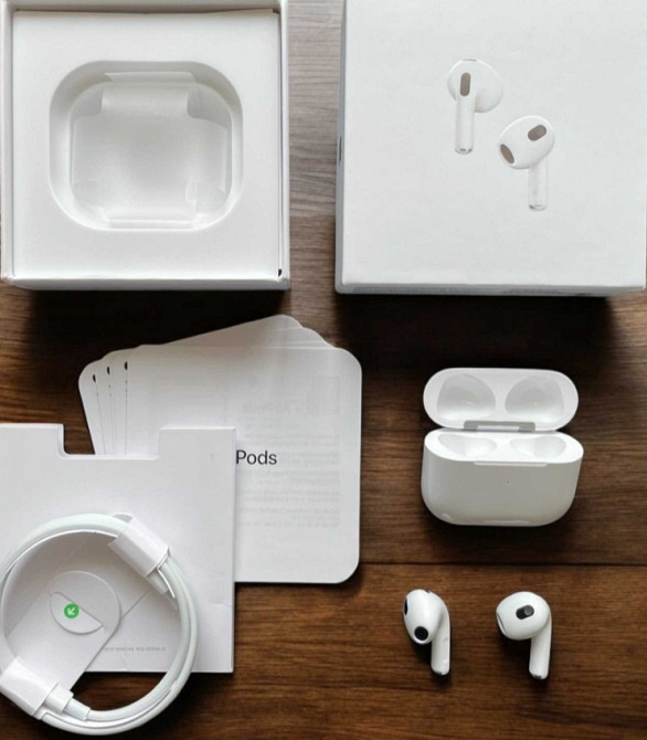 Навушники AirPod 3A, 1:1 new 2025р lux chip Zhongke Київ - фото 1