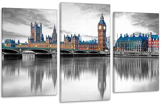Модульная картина в гостиную / спальню    Лондон  Art-707_3 70x130 см Киев