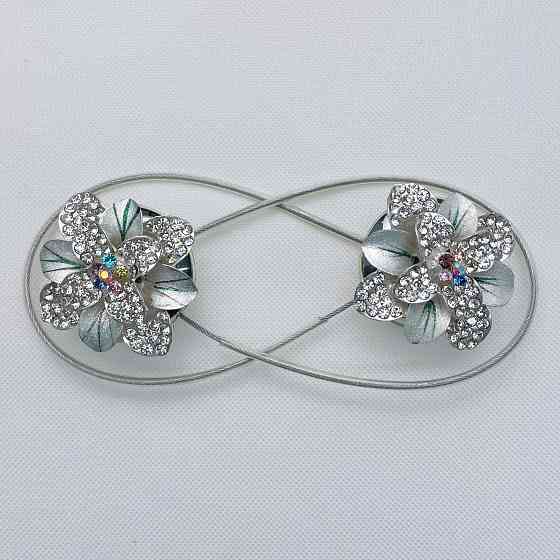 Магніти для штор та гардин "Flowers" набір 2 шт Різнокольоровий (81-229) Київ