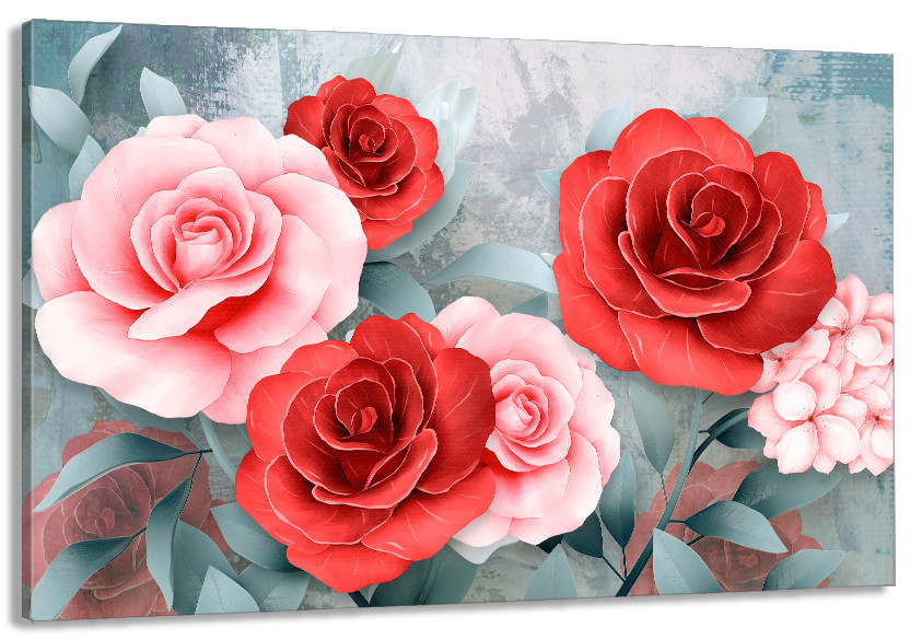 Картина холст в гостиную / спальню   Троянди      MLP_251 80x120 см Киев - изображение 1
