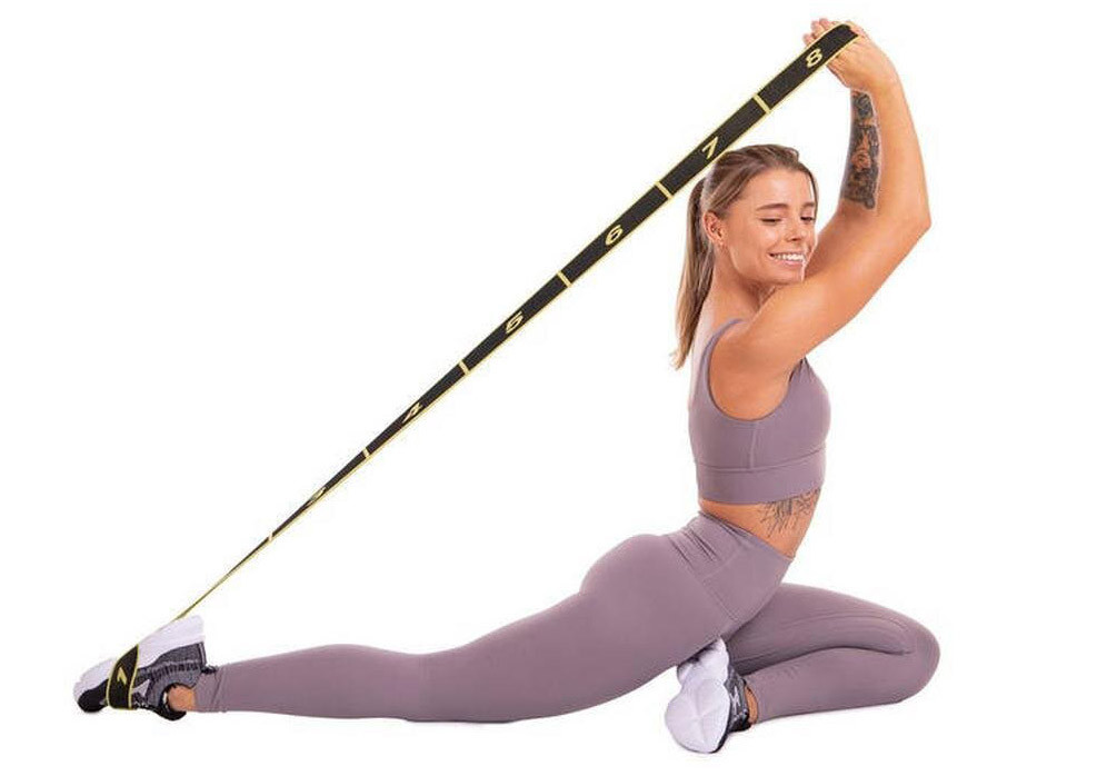 EasyFit Еспандер стрічка EasyFit з петлями для тренувань жовтий (MEDIUM) Коломия - фото 3