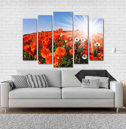 Модульная картина Цветы Маки Art-19_5 Киев