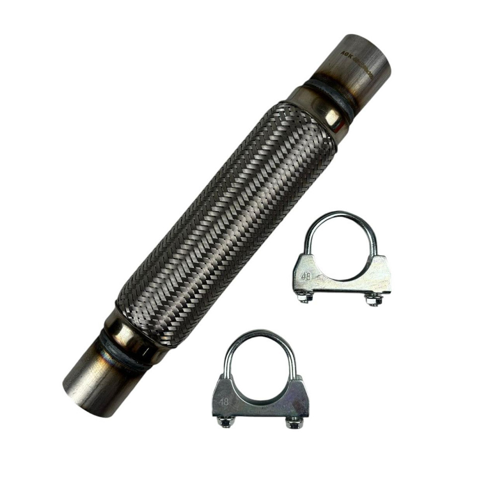 Гофра 45х250x350 кріплення під хомут у зборі AGK глушника Мукачево - фото 2