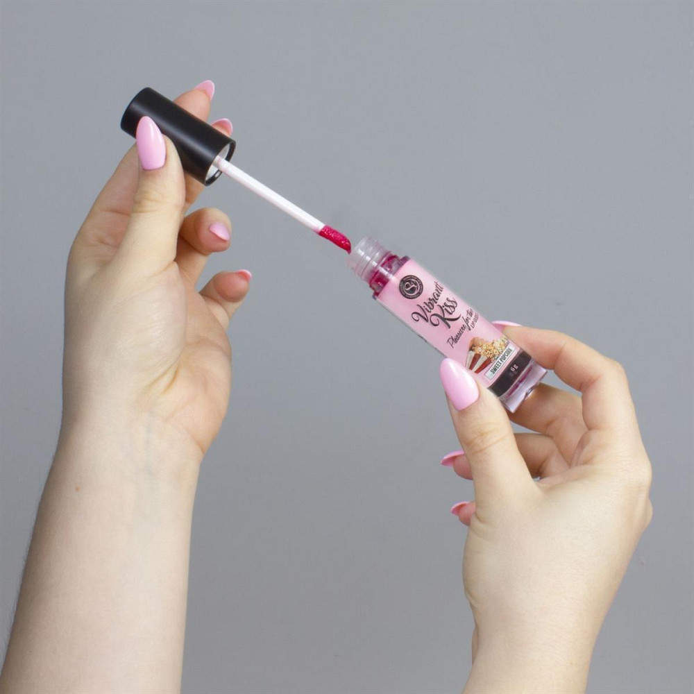 Рідкий вібратор LIP GLOSS VIBRANT KISS SWEET POPCORN Sex Aura Київ - фото 3
