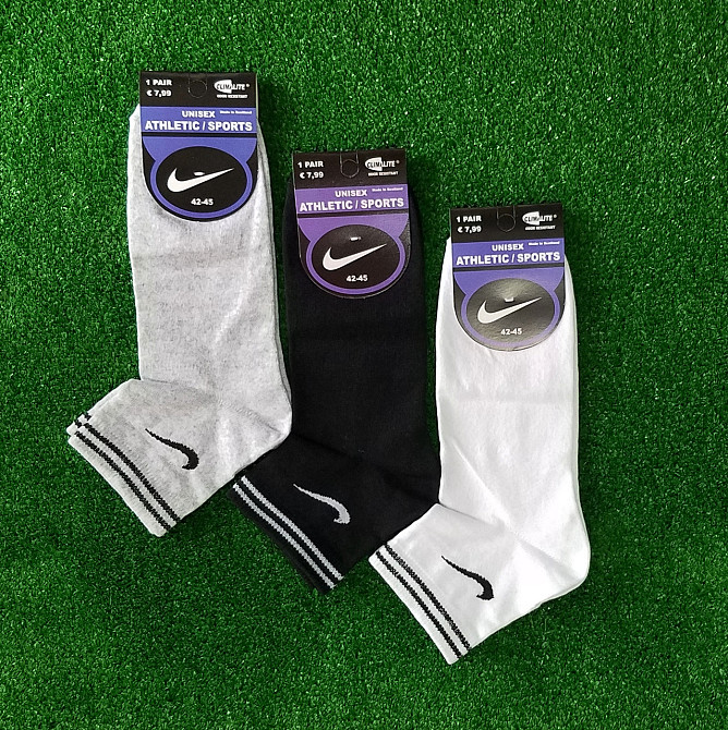 Шкарпетки демісезонні бавовна укорочені Nike Туреччина розмір 42-45 асорті Київ - фото 1