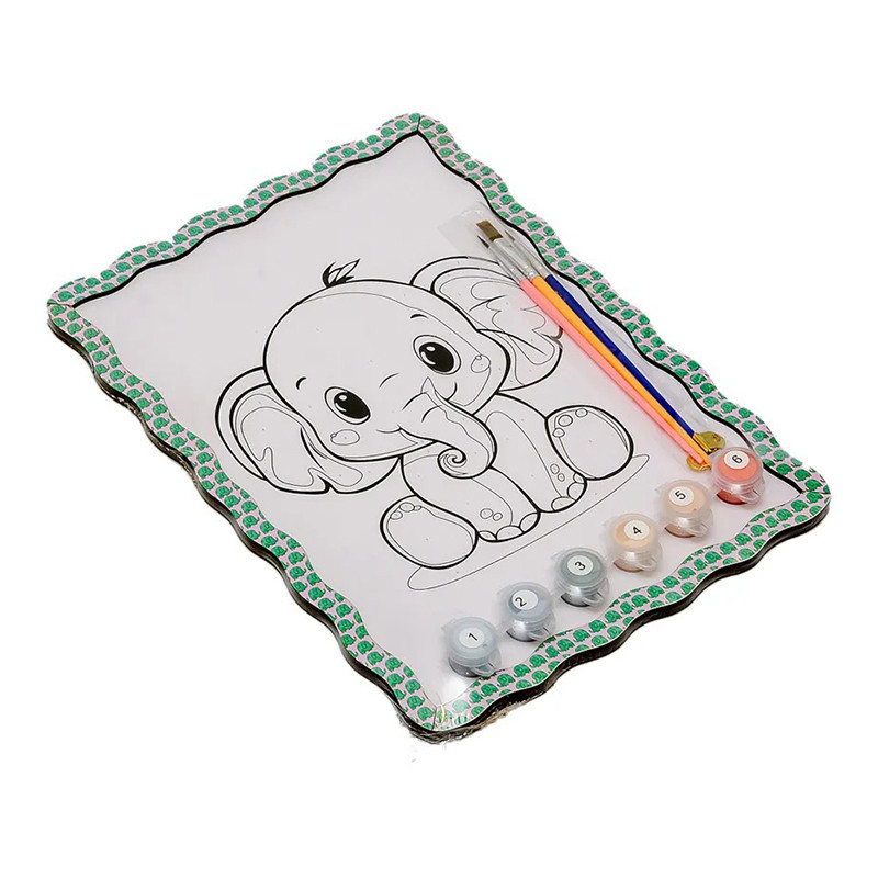 Дитячий набір для розпису по дереву "Слоник" Puz-22949 формат А4 Вінниця - фото 2