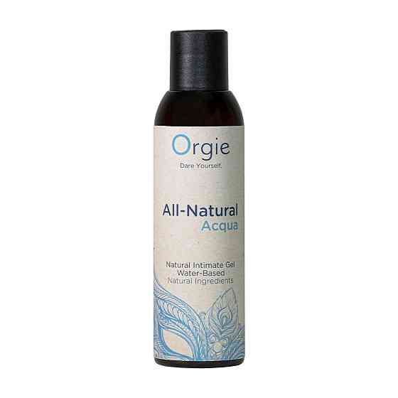 Лубрикант на водній основі Orgie All Natural Acqua, 150 мл, нелипкий, гладенький, натуральний склад Sex Aura Київ