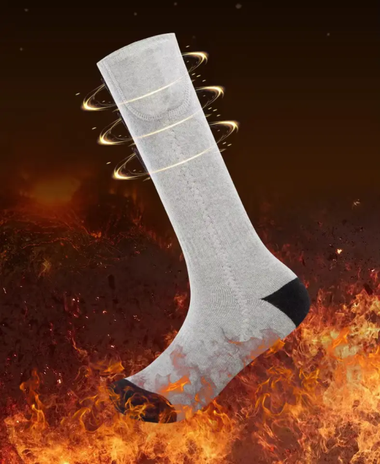 Носки с подогревом ZBHSWZ03 с блоком питания 4000mAh 38-44р. (Серые) Винница - изображение 8