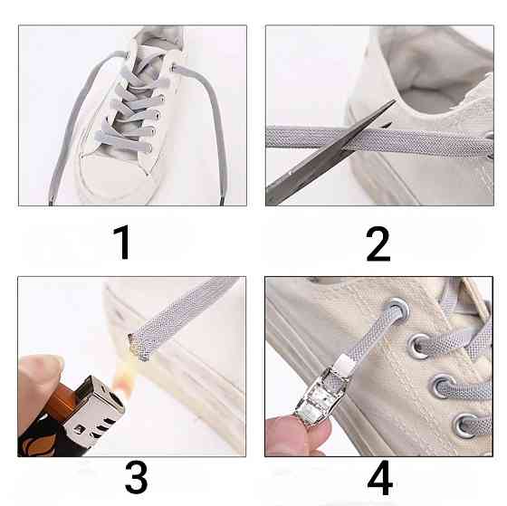 Шнурки эластичные без завязок с цельной застежкой Розовый Смела