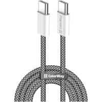 Дата кабель USB-C to USB-C 1.0m 60W 3.0А black ColorWay (CW-CBPDCC061-BK) Киев