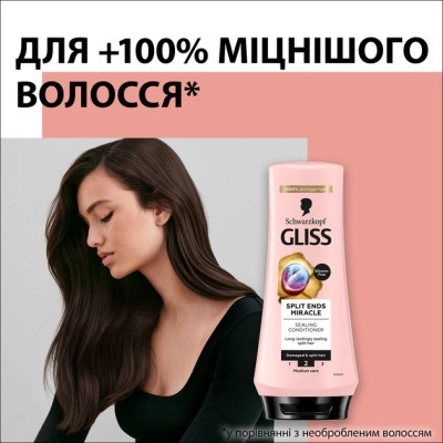 Кондиціонер для волосся Gliss Split Ends Miracle Sealing Conditioner 200 мл (9000101287172) Вінниця - фото 2