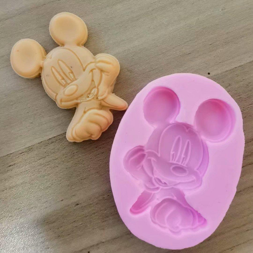Молд силиконовый Микки Маус 63 на 46 мм розовый Киев - изображение 6